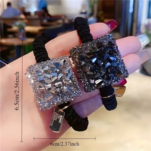 Zdjęcie Elegancka opaska do włosów z imitacją pereł i diamentem wodnym – retro design, regulowana spinka, idealna dla kobiet