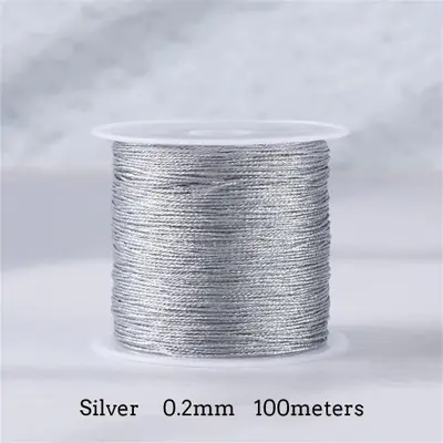 Image de Bracelet Macramé Fil d'Or et Argent - Fournitures pour Bijoux DIY