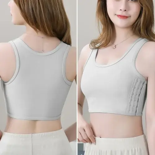 Image de Bustier Plat Sans Couture pour Femmes - Style Tomboy & Été