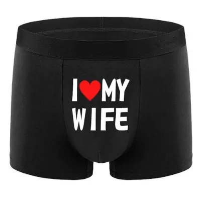 Boxer Homme Noir - 'J'aime Ma Femme' - Style 2024