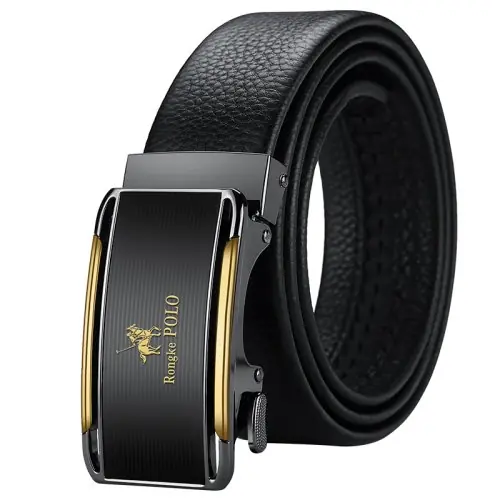 Image de oyifan hommes ceinture en cuir véritable ceinture pour hommes ceintures automatiques ceinture réglable ceintures d affaires