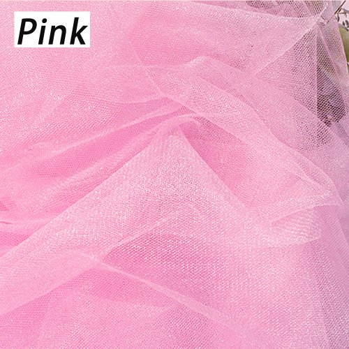 Image de Tissu Dentelle & Tulle - 150x100 cm - Blanc, Noir, Rose