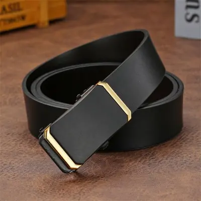 Image de Ceinture Homme Cuir PU Noir - Élégante & Robuste