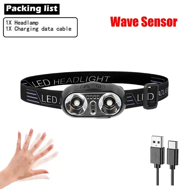 Image de Lampe Frontale LED Ultra Puissante Rechargeable