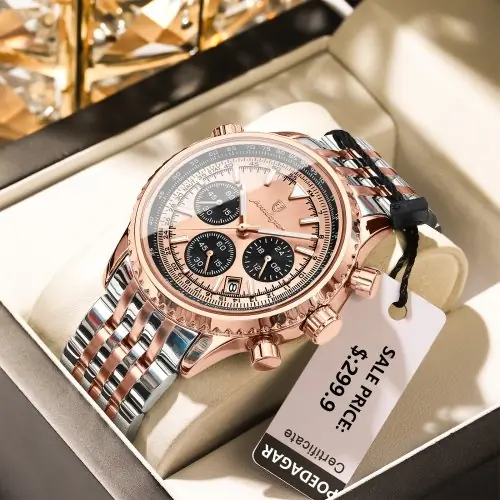 Image de Montre Homme Luxe Militaire Étanche avec Chronographe