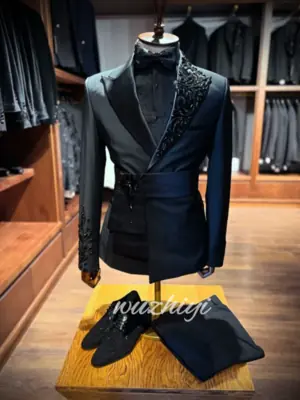 Image de Costume Marié Luxe Coupe Cintrée - Blazer & Pantalon Sur Mesure