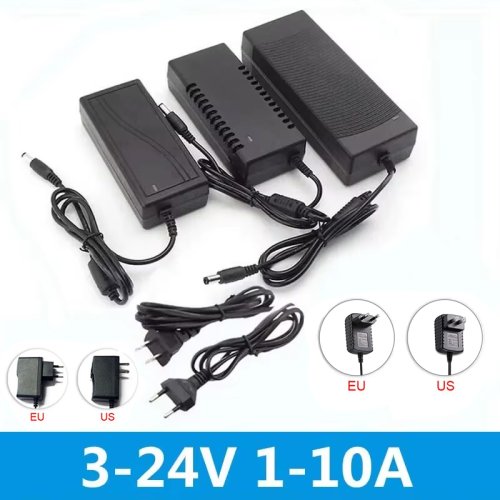 Imagen de Adaptador de Fuente de Alimentación Universal AC 220V a DC 3V, 5V, 6V, 8V, 9V, 10V, 12V, 24V - Cargador 1A, 2A, 3A, 5A, 6A, 8A para Cámaras CCTV con Luz LED
