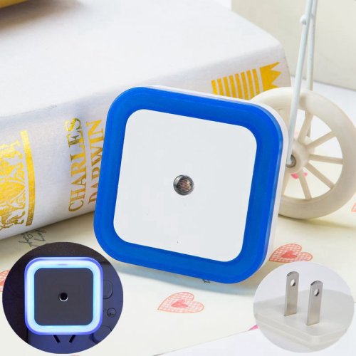Imagen de Luz Nocturna LED Inalámbrica con Sensor de Movimiento y Luz Ambiente, Mini Lámpara Decorativa con Enchufe Europeo y Estadounidense para Habitación de Niños, Dormitorio y Sala de Estar