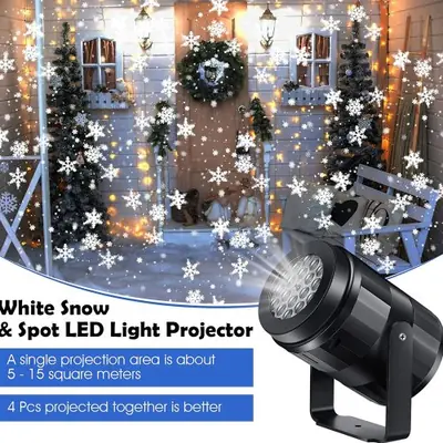 Image de Projecteur de Neige LED USB - Lumière de Noël Magique