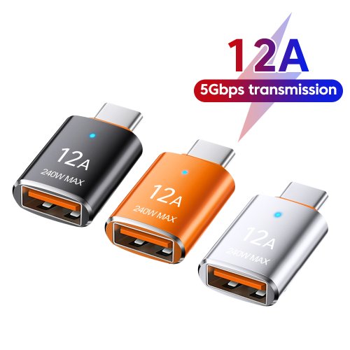 Afbeelding van Type-C naar USB-A OTG Adapter met USB 3.0, 10 Gbps Snelheid voor Laptop, Xiaomi, Samsung, MacBook en Andere Apparaten