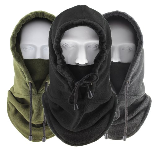 Immagine di Caldo Berretto Invernale Antivento in Pile Polare con Passamontagna Regolabile, Maschera Termica da Ciclismo e Sci per Moto, Copertura Collo Unisex a Prova di Freddo