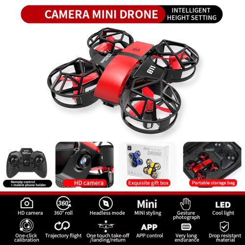 Immagine di Dowellin D12 Drone Mini Aereo telecomandato Nuovo giocattolo per bambini HD Doppia fotocamera Altezza fissa RC Quadcopter Starter Regali