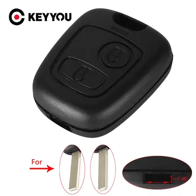 Image de Coque Clé Voiture 2 Boutons - Compatible Toyota, Citroën, Peugeot