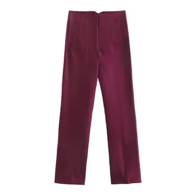 Image de Pantalon Droit Haute Taille Vintage Femme