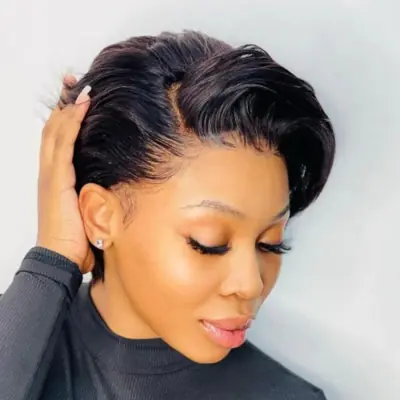 Image de Perruque Bob Courte Naturelle - Cheveux Humains 100%
