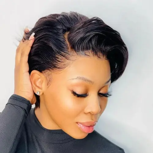 Image de Perruque Bob Courte Naturelle - Cheveux Humains 100%