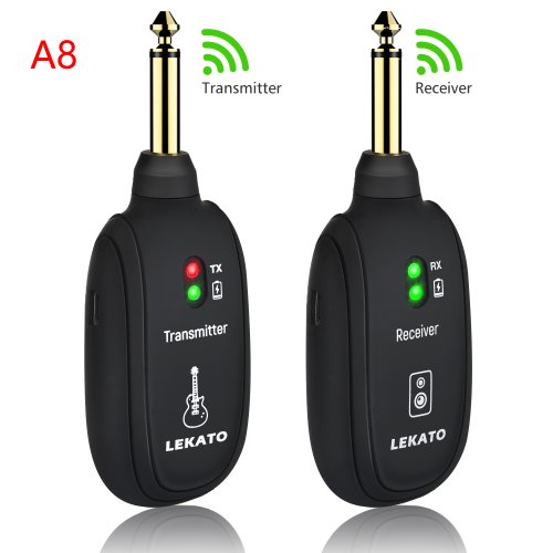 Imagen de LEKATO transmisor receptor WS-70 sistema de guitarra inalámbrico sistema inalámbrico de guitarra de Audio recargable incorporado 70 canales 40M