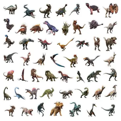 Image de Stickers Dinosaures pour Enfants - 50 Pièces