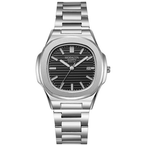 Immagine di Orologio da Uomo di Lusso con Movimento Automatico, Cronografo Sportivo in Acciaio Inossidabile, Display della Data e Design Elegante