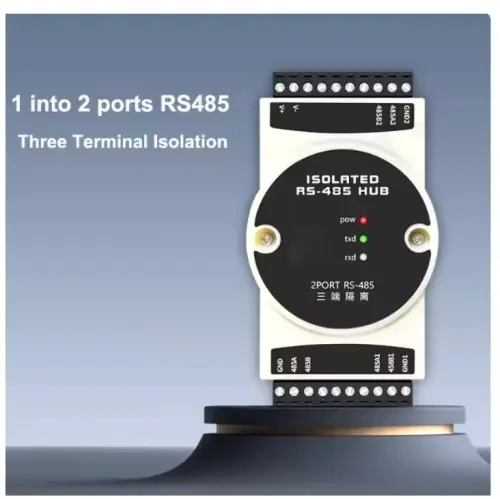 Image de Répéteur RS485 4 Canaux - Hub Industriel avec Isolation Photoélectrique