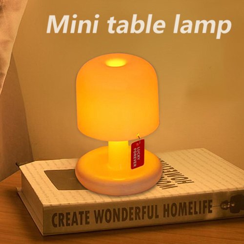 Image of USB Rechargeable Sunset LED Night Light – Mini Desk Lamp for Bedside, Bedroom, Bar & Room Ambiance – Minimalist Mood Lighting with Warm Glow