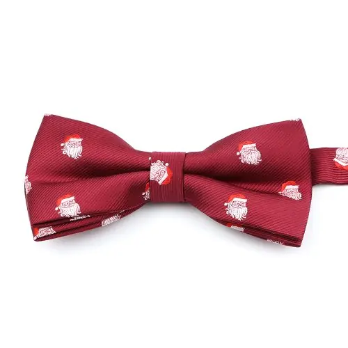 Image de Noeud Papillon Noël Parent-Enfant - Thème Père Noël & Flocons