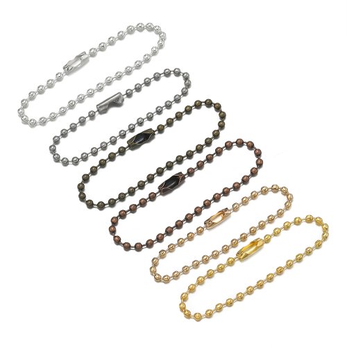 Image de Chaînes de Perles Rondes 12cm - Lot de 50 Pièces pour Bricolage