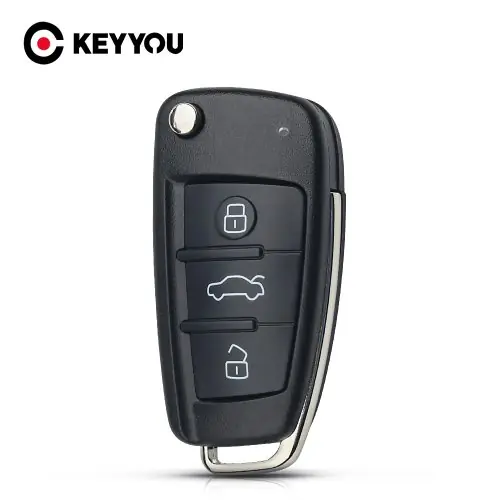 Image de Coque de remplacement pliable pour clé Audi - 3 boutons