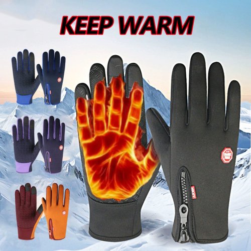 Image of Premium Touchscreen Winter Gloves for Men and Women – Waterproof, Windproof, Warm & Non-Slip for Cycling, Driving, Motorcycling, and Skiing