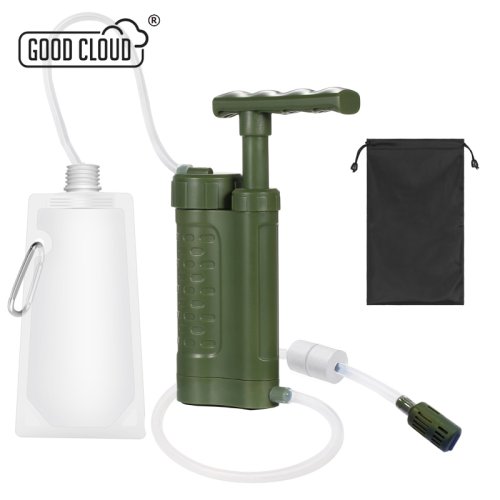 Immagine di Sistema Portatile di Filtrazione dell'Acqua per Esterni – Filtro da 0,01 Micron con Pompa Manuale per Campeggio e Sopravvivenza