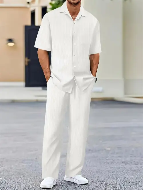 Image de Tenue Homme Chemise + Pantalon 2024 - Style Élégant & Décontracté