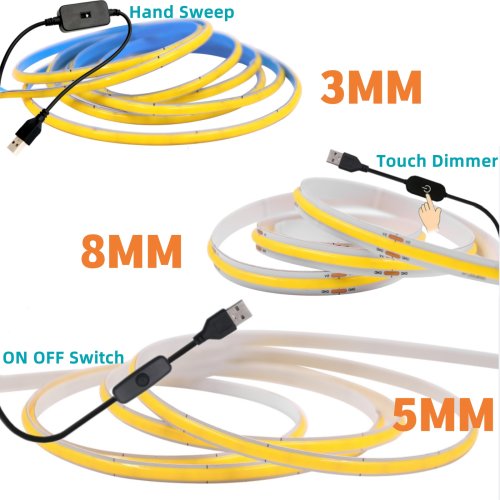 Afbeelding van Dimbare LED Strip met USB - Flexibel & Hoge Dichtheid