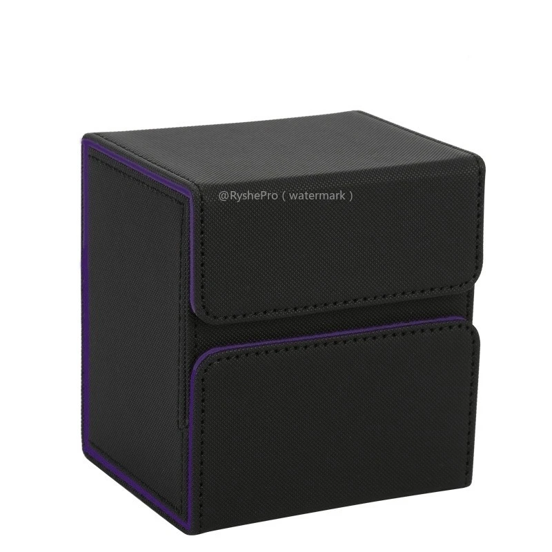 Bild von Commander Card Deck Box für MTG hält über 100 Deck Box mit 2 Trennwänden und Würfelablage, passend für MTG PTCG Magic Baseball Sports Cards