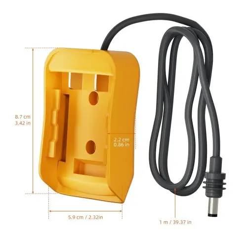 Image de Câble d'alimentation CC 18V/20V pour Dewalt - Plug & Play