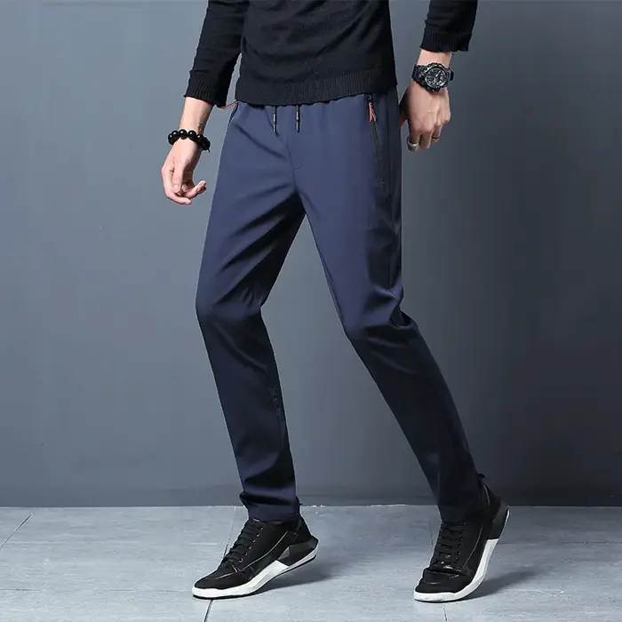 Image de Pantalon Homme Slim Coupe Droite - Élastique & Confortable