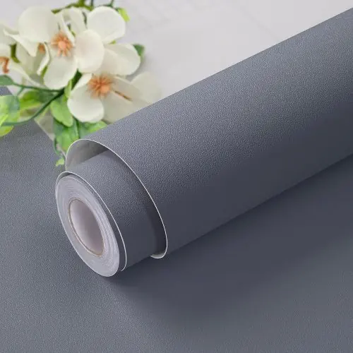Image de Papier Peint Auto-Adhésif Vinyle Mat - Blanc, Gris, Noir