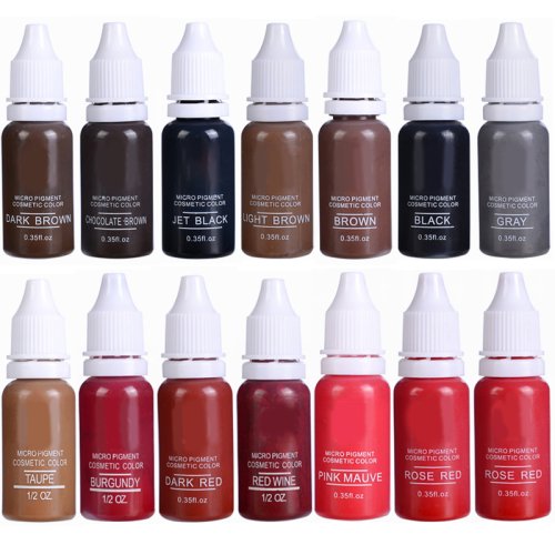 Bild von 24-Farben Tattoo-Tinte Set – Perfekt für Permanent Make-up & Microblading