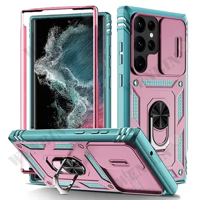 Image de Coque pour Samsung S25 Ultra & Plus - Protection 360° avec Béquille