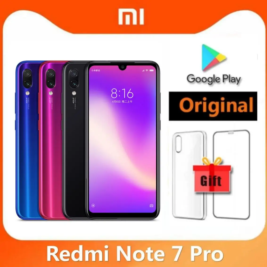 Image of Xiaomi Redmi Note 7 Pro Smartphone with 6GB RAM and 128GB Storage, Snapdragon 660AIE Processor, 48MP + 5MP Dual Rear Camera, Android Mobile Phone