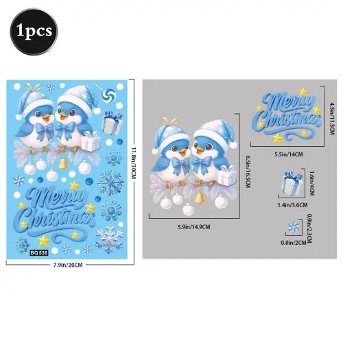 Image de Stickers de Noël Mignons pour Fenêtre