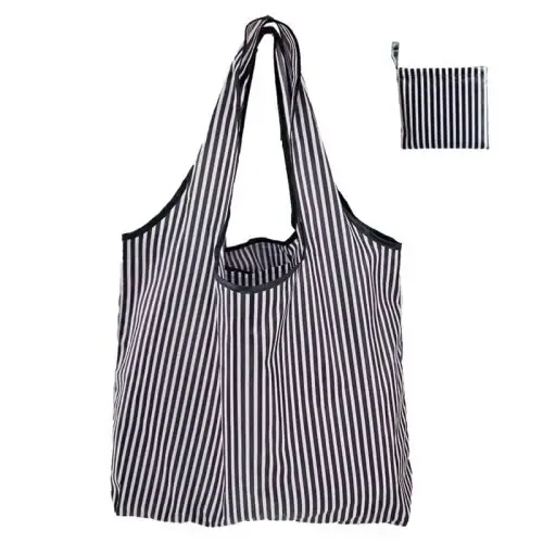 Image de Sac de Courses Pliable en Nylon – Imprimé Floral, Réutilisable