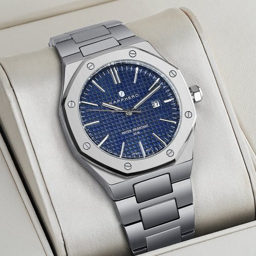 Image of Elegant Men's Stainless Steel Automatic Watch with Water-Resistant Design, Date Calendar, and Premium Gift Box – Perfect Festive Gift