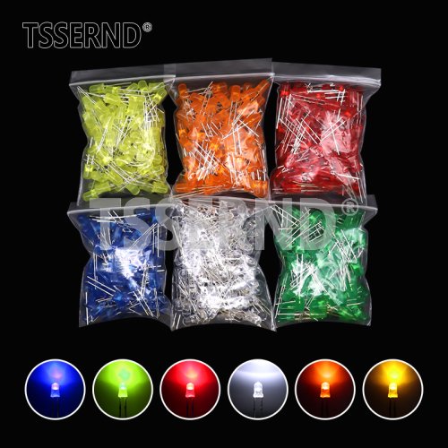 Bild von LED-Diode Set 5mm – 100 Stück in 8 Farben für DIY-Projekte