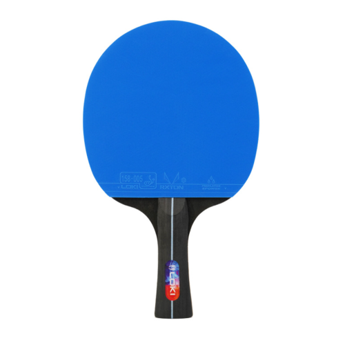Afbeelding van Loki K5000 FL Lange Steel Tafeltennisracket met Blauwe Rubber – Professionele Pingpong Racket voor Thuis en Vrije Tijd