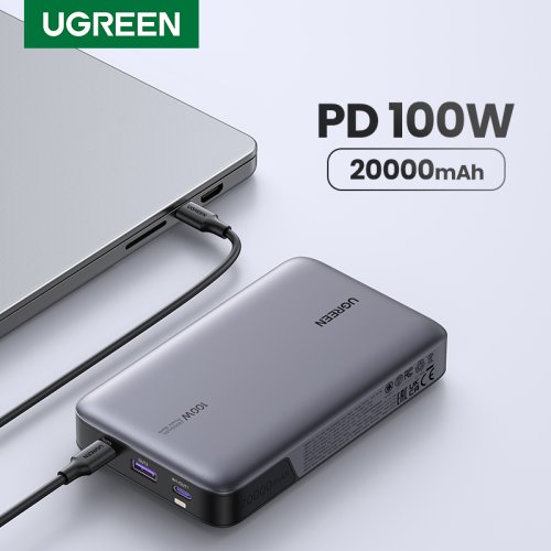 Immagine di UGREEN PD 145W Power Bank a ricarica rapida 25000mAh PowerBank portatile per MacBook Pro iPhone Xiaomi Notebook Computer 100W