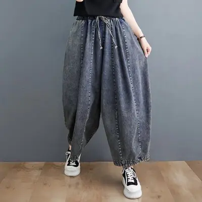 Image de Jean Vintage Noir Femme - Style Classique & Confortable