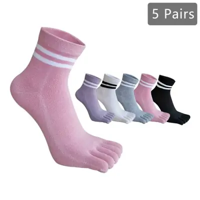 Image de Chaussettes à 5 doigts en coton doux - 5 paires