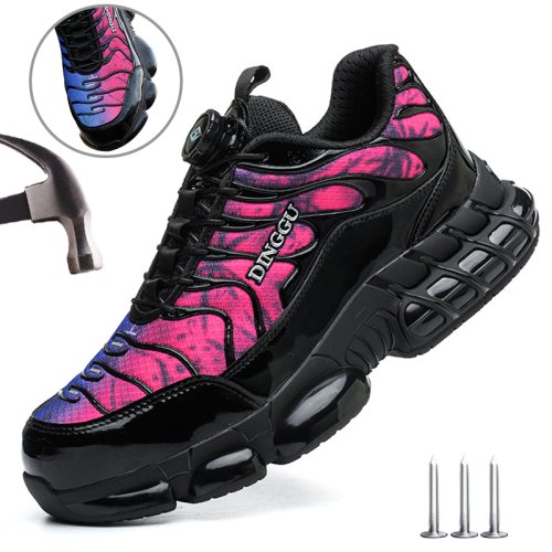 Imagen de Zapatos de Seguridad para Hombre Talla 47-48 con Punta de Acero, Antigolpes y Antipinchazos, Botas Protectoras con Cierre Giratorio
