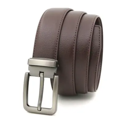 Image de Ceinture Cuir Blanc 3.3cm - Style Décontracté Homme & Femme