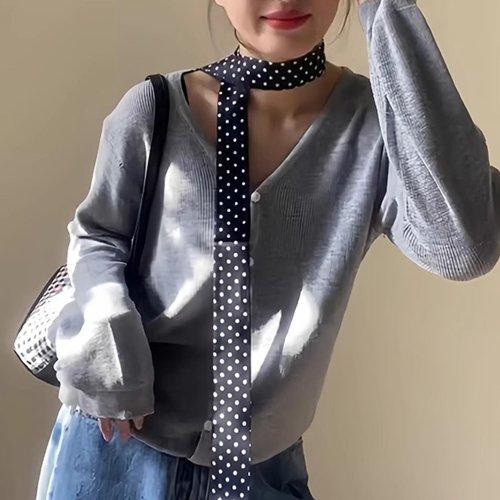 Bild von Eleganter Polka-Dot Schal für Damen – Vielseitig & Trendig